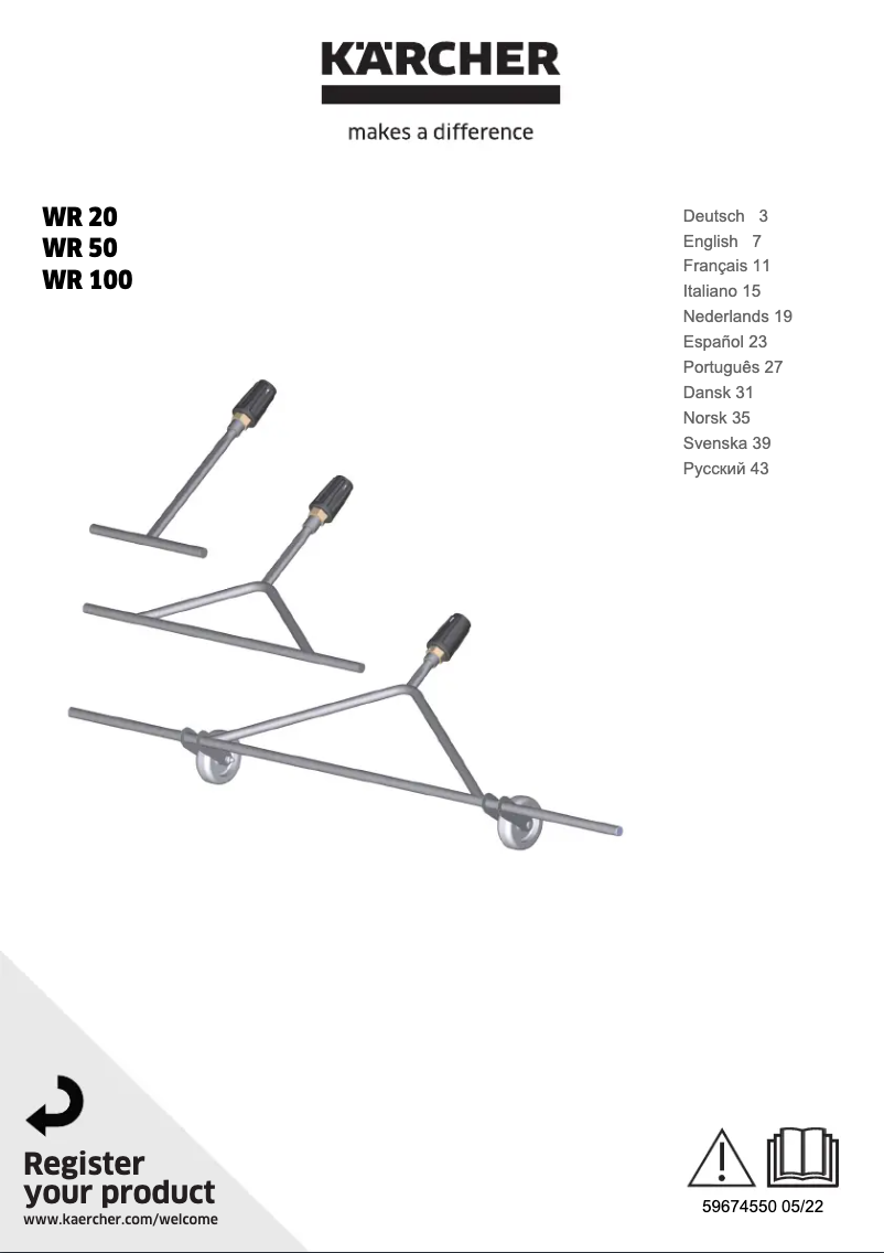 Page 1 of the manual User Manual Kärcher WR 100