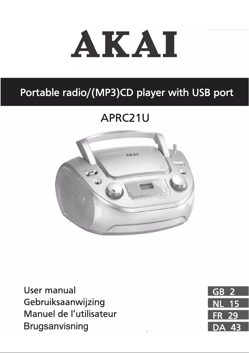 First page image of the manual for APRC21U