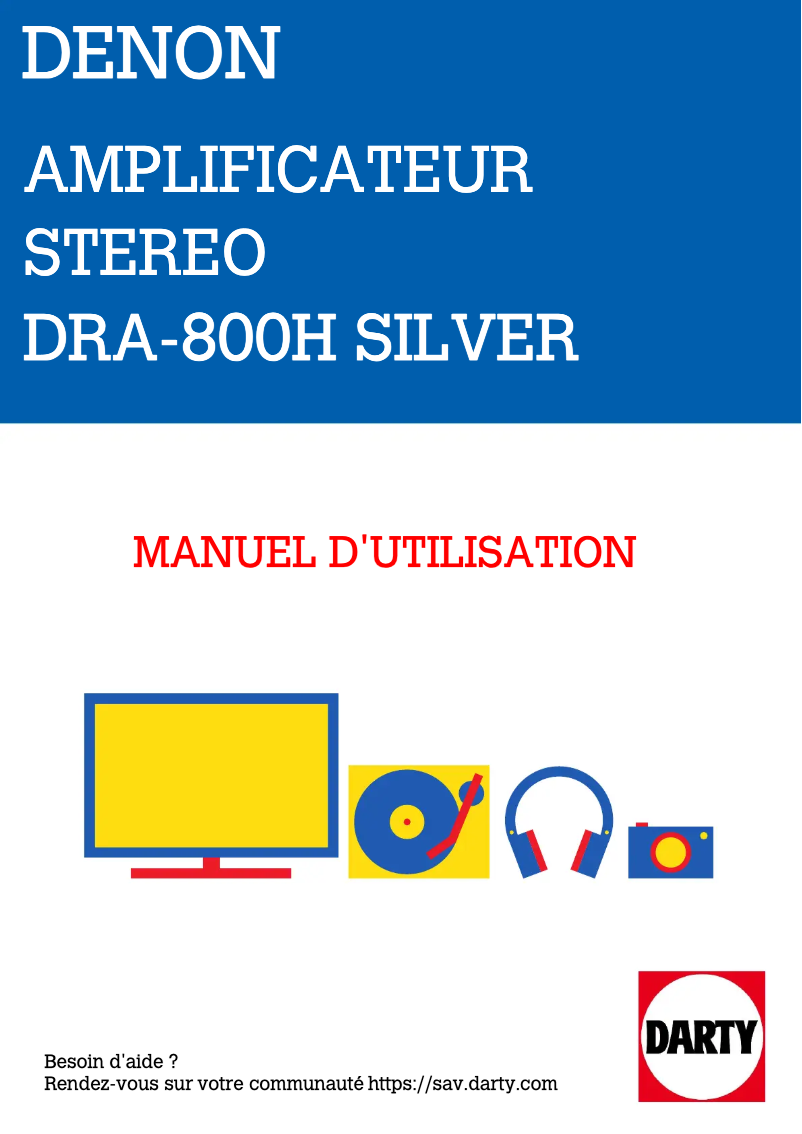 Page 1 of the manual User Manual Denon DRA-800H