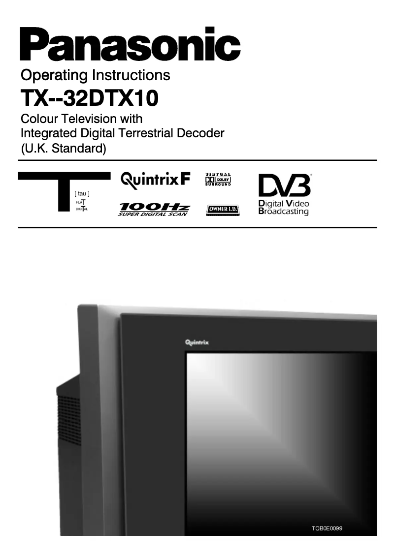 First page image of the manual for TX-32DTX10