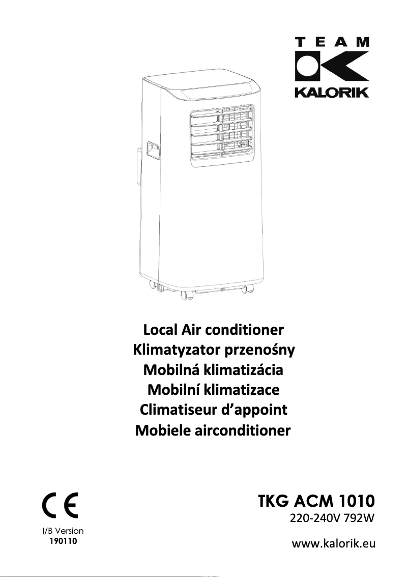 First page image of the manual for TKG ACM 1010