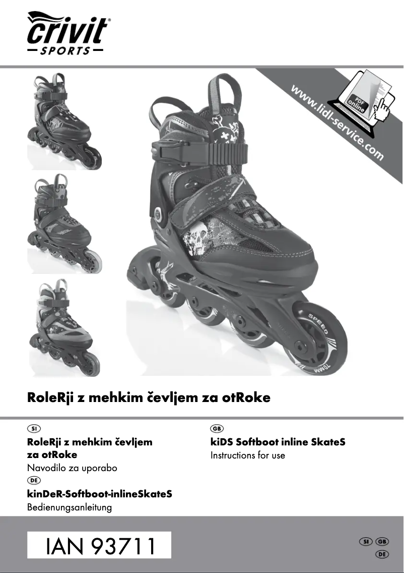 Page 1 of the manual User Manual Crivit IAN 93711