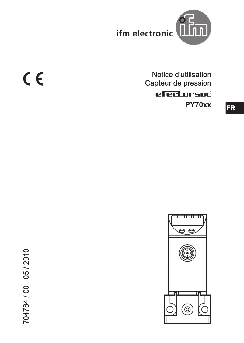 Page 1 of the manual User Manual IFM PY7000