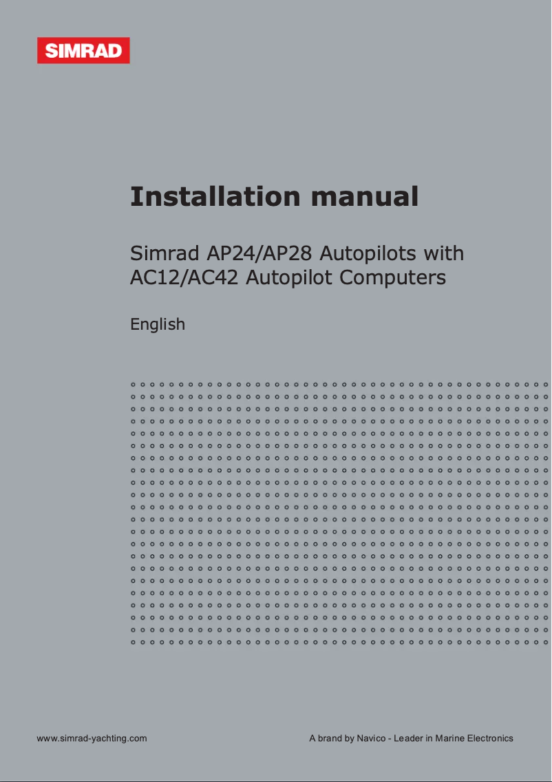 Page 1 of the manual User Manual Simrad AC42