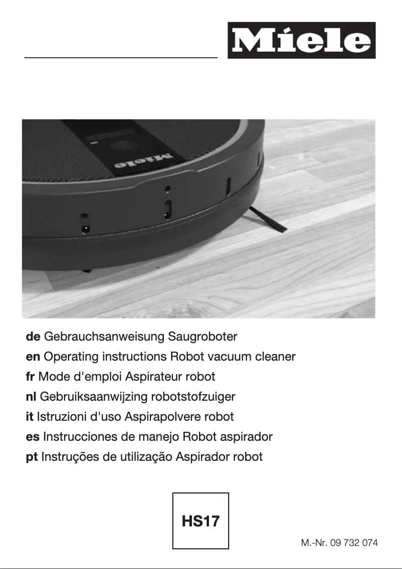Page 1 of the manual User Manual Miele Scout RX1