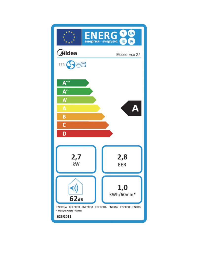 First page image of the manual for MOBILE ECO 27