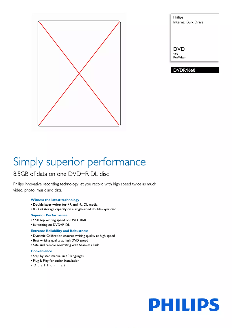 First page image of the manual for DVDR1660
