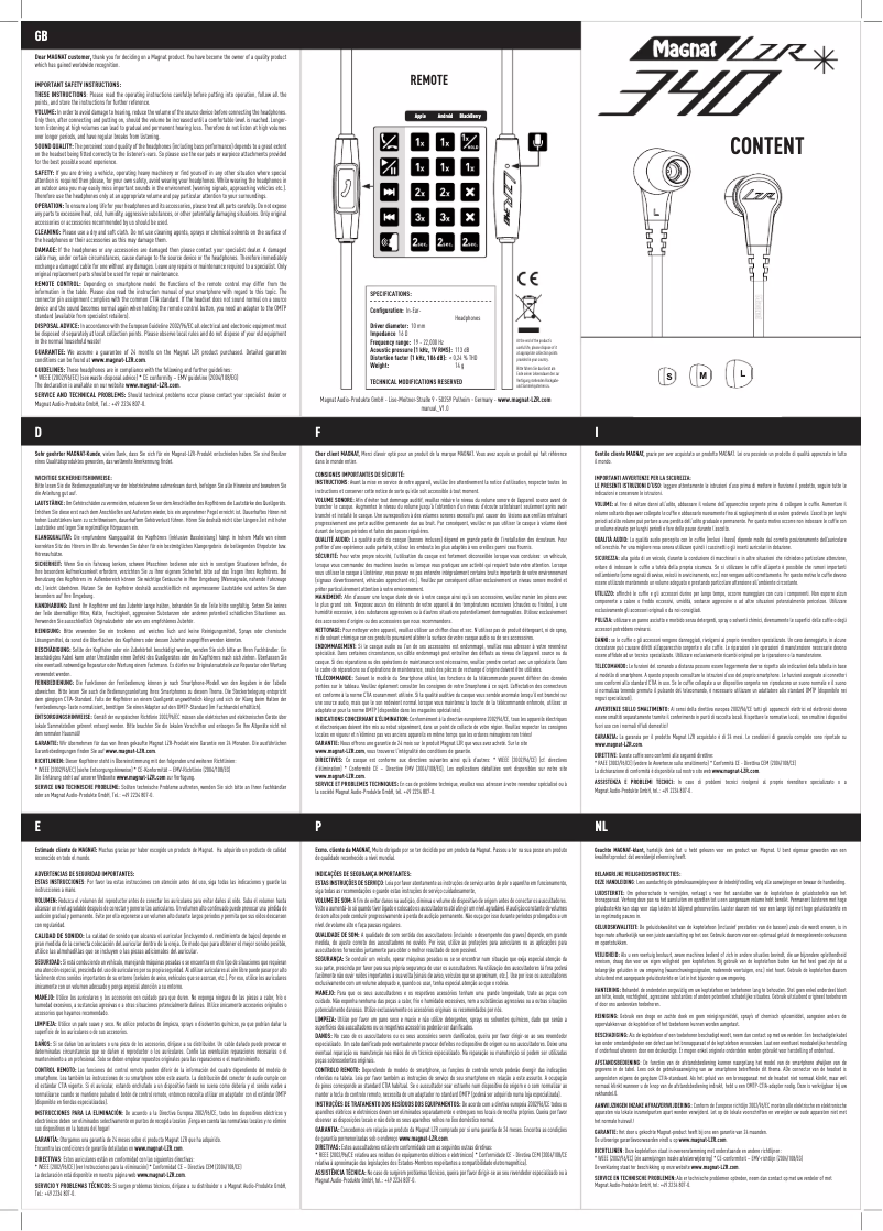 First page image of the manual for LZR 340