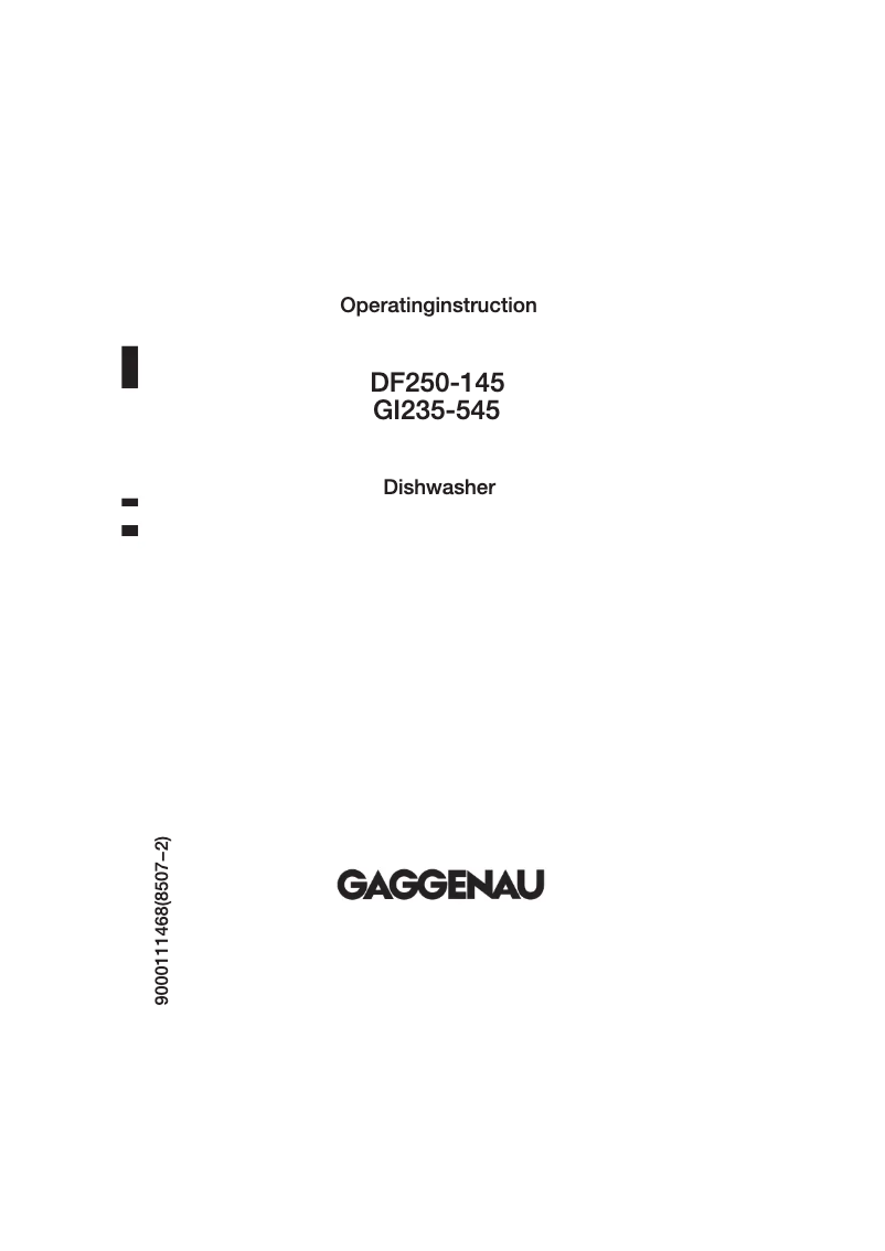 Image de la première page du manuel de l'appareil DF 250-145