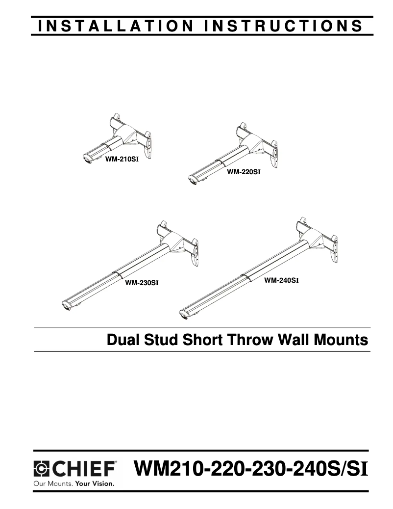 Page 1 of the manual User Manual Chief WM230S
