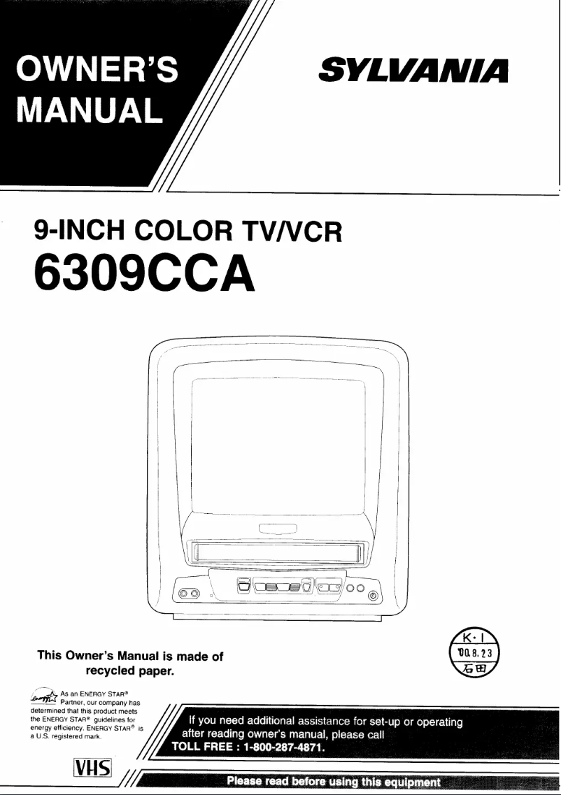 Page 1 of the manual User Manual Sylvania 6309CCA