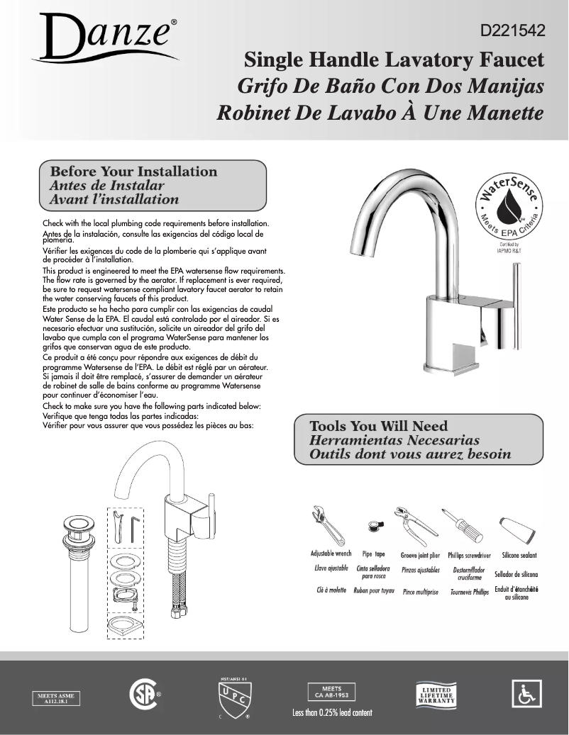 Image de la première page du manuel de l'appareil D221542