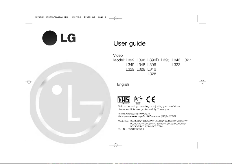 First page image of the manual for L398