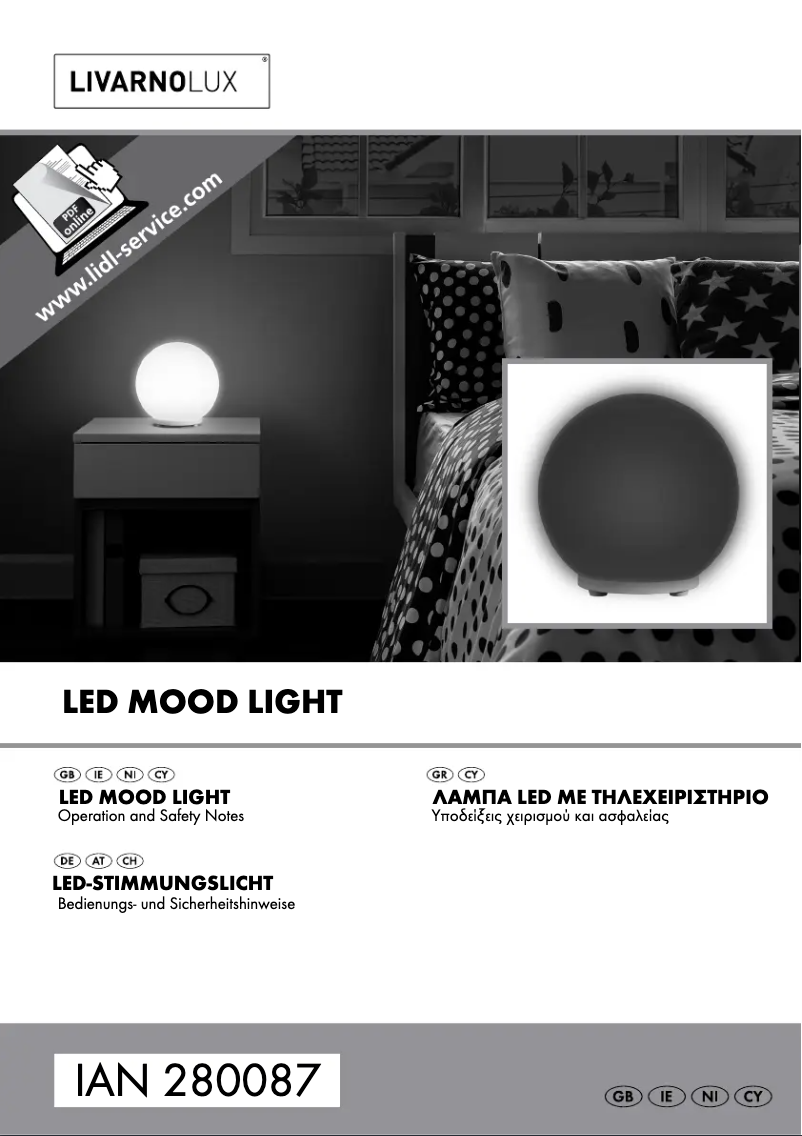 First page image of the manual for IAN 280087