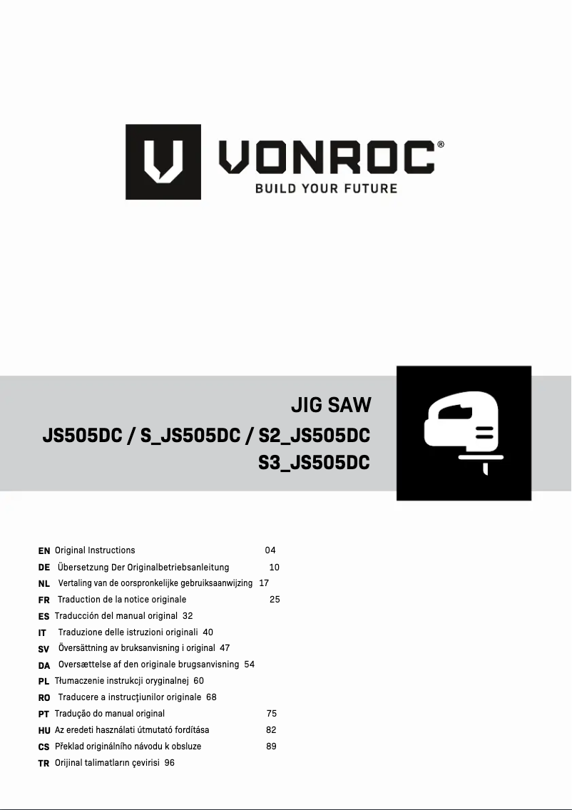 Page 1 of the manual User Manual Vonroc JS505DC