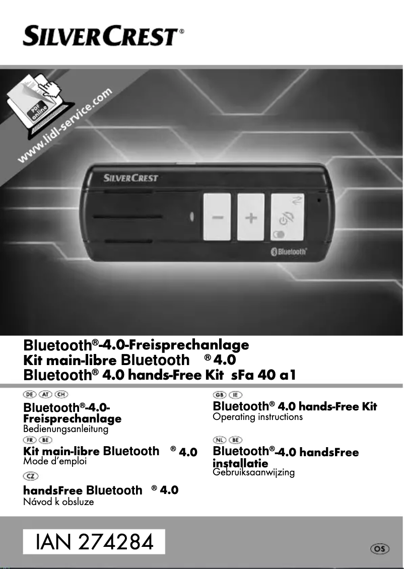 First page image of the manual for SLE 265 B3