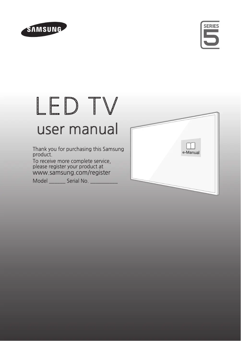 Page 1 of the manual User Manual Samsung UE48J5510AK