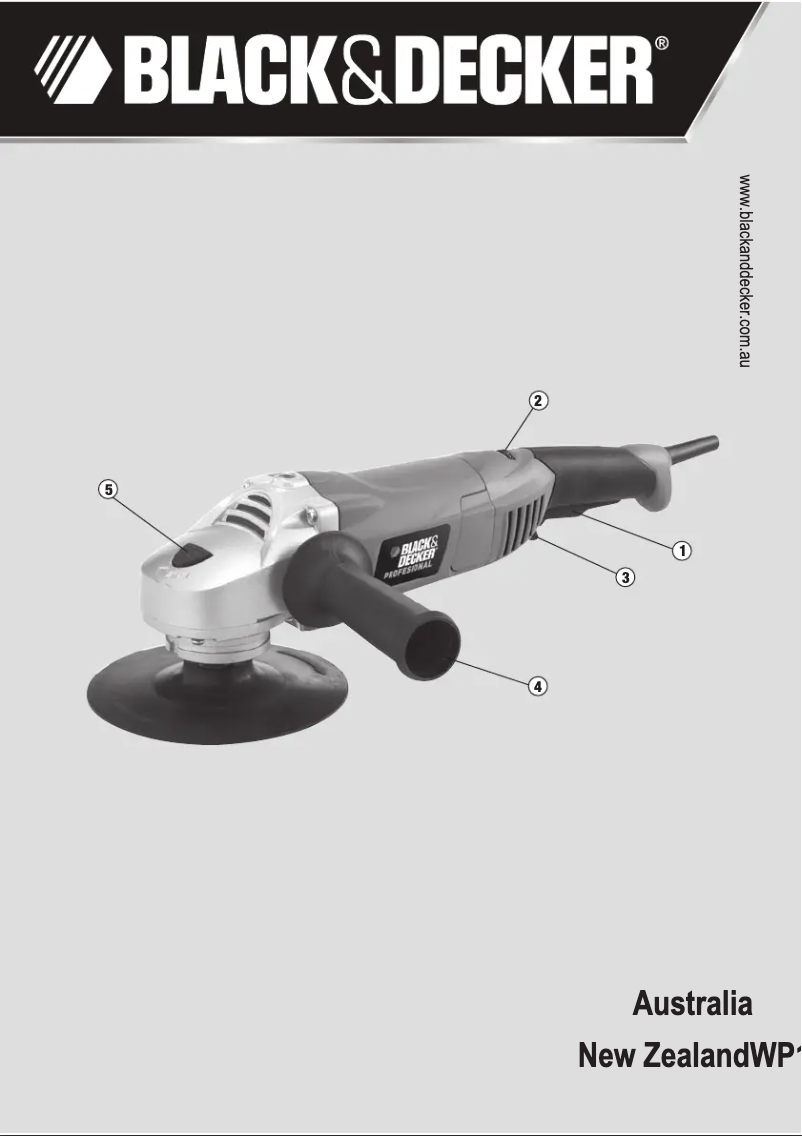 Page 1 of the manual User Manual Black & Decker WP1500K