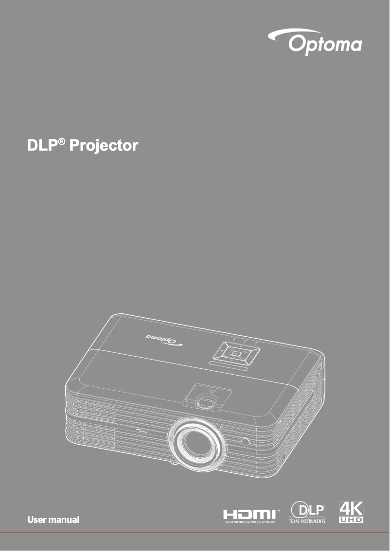 Page 1 of the manual User Manual Optoma UHD51A