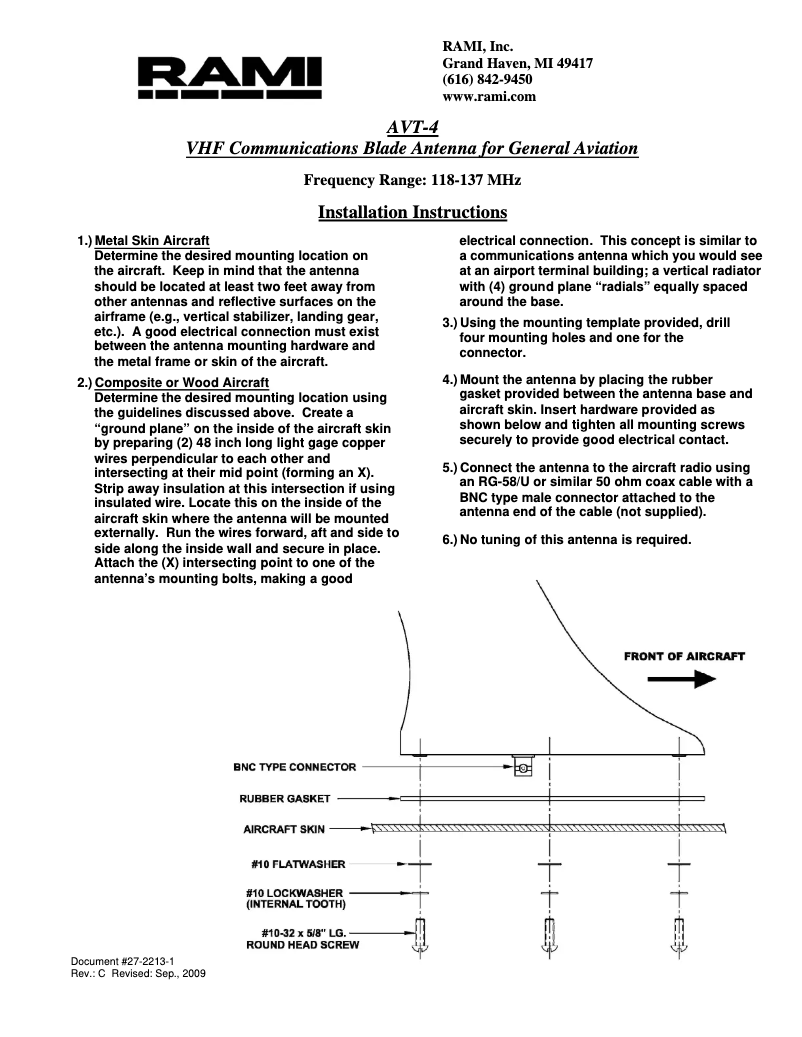 Page 1 of the manual User Manual RAMI AVT-4