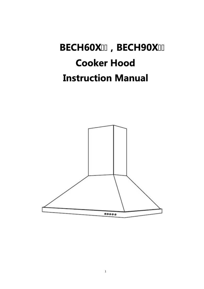 Page 1 of the manual User Manual Baumatic BECH90X