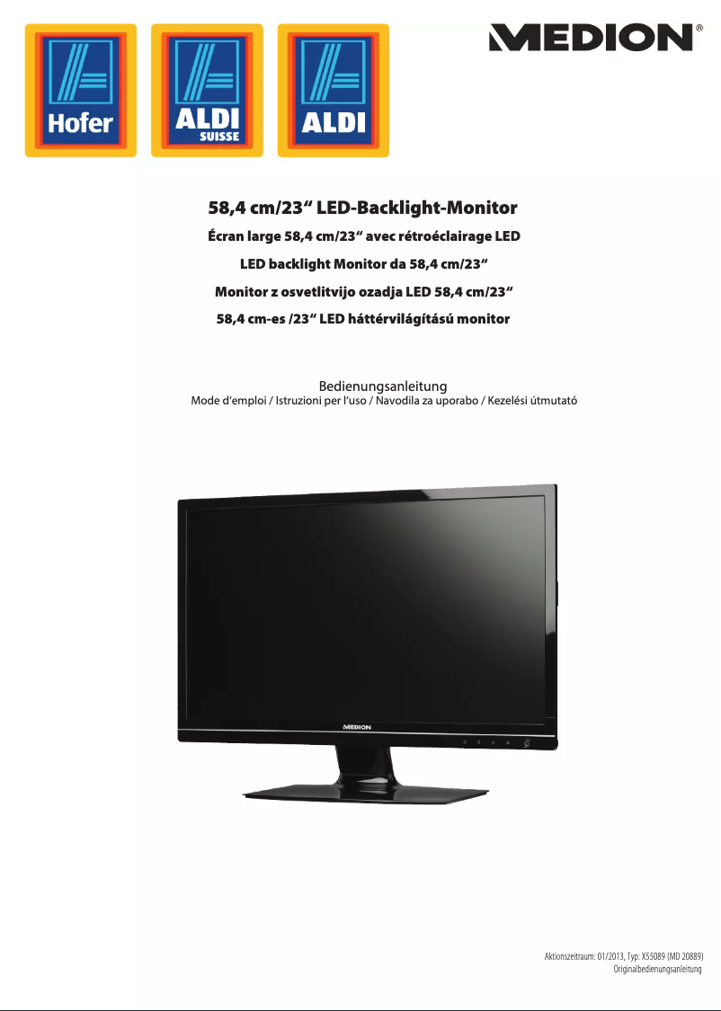 First page image of the manual for Akoya X55089 (MD 20889)