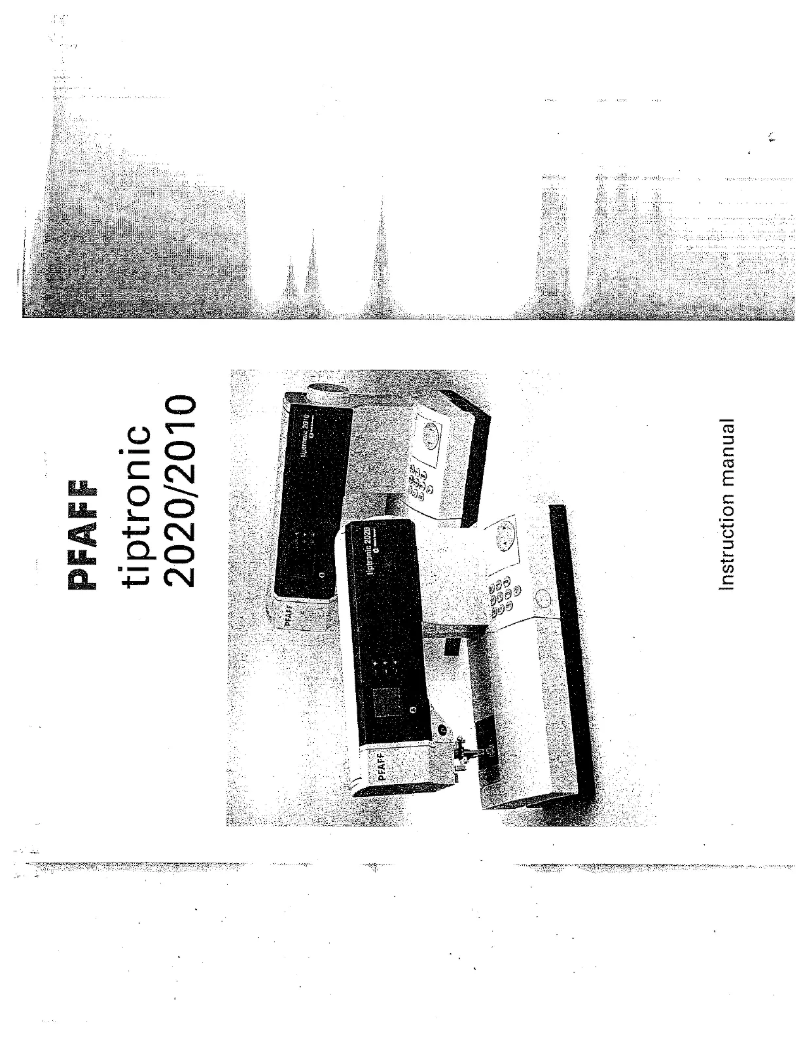 First page image of the manual for Tipronic 2020