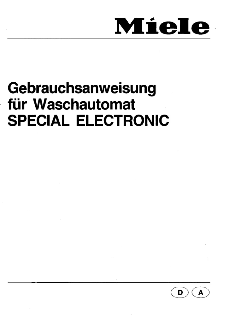 First page image of the manual for Special Electronic