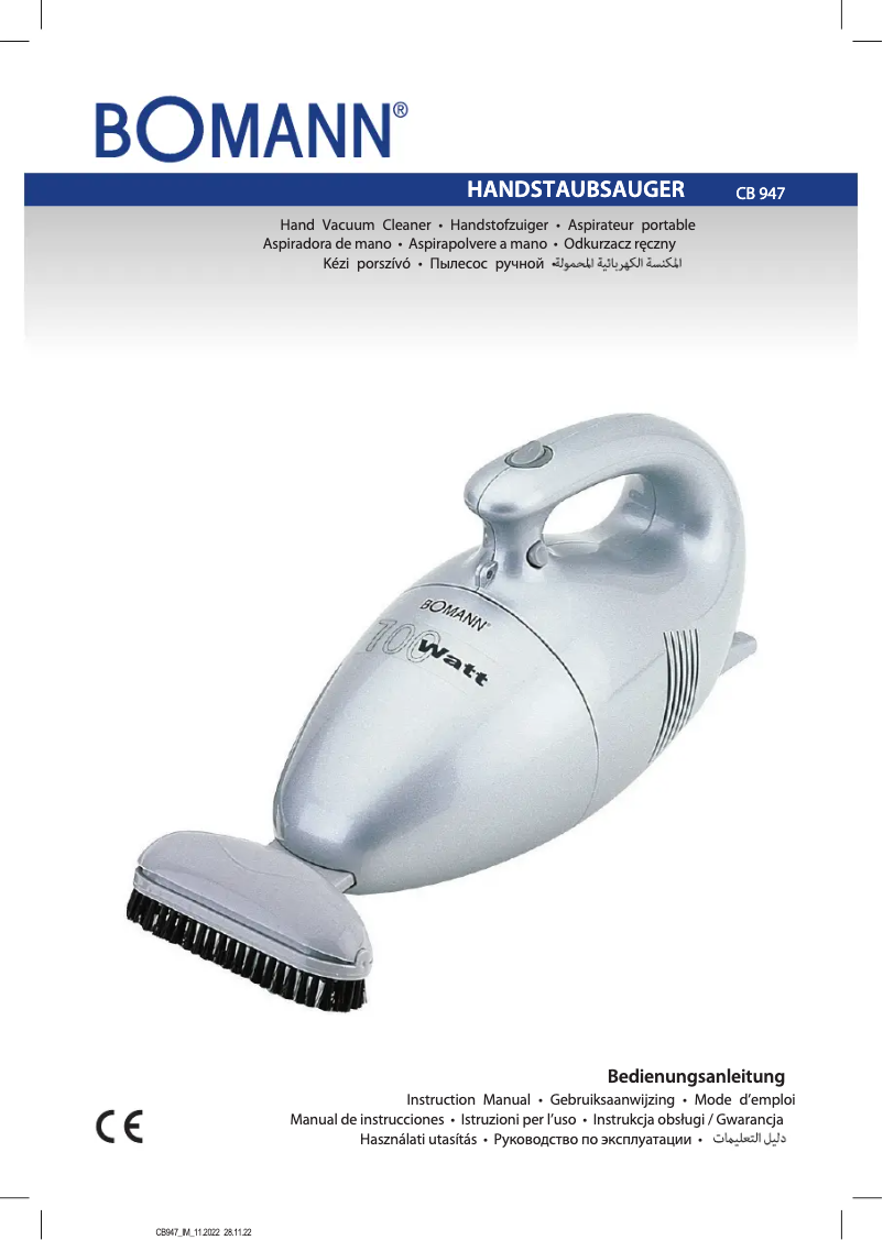 Page 1 of the manual User Manual Bomann CB 947