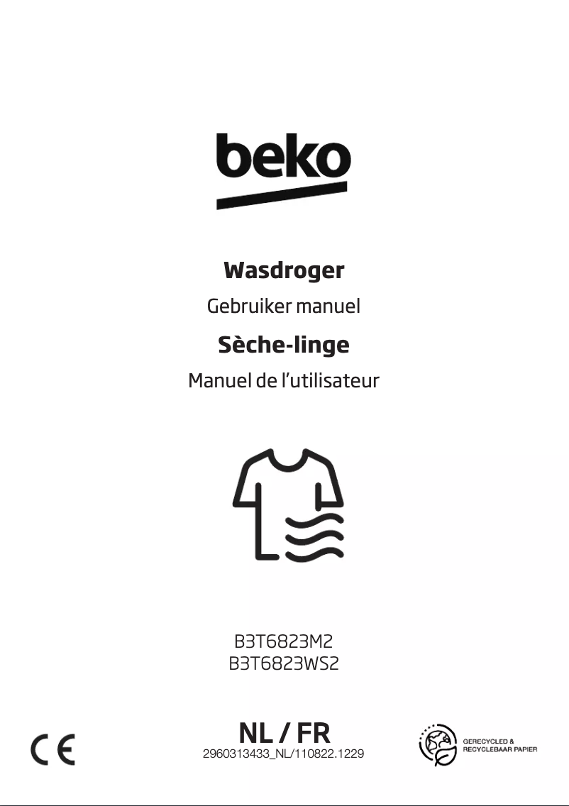Page 1 of the manual User Manual Beko B3T6823M2