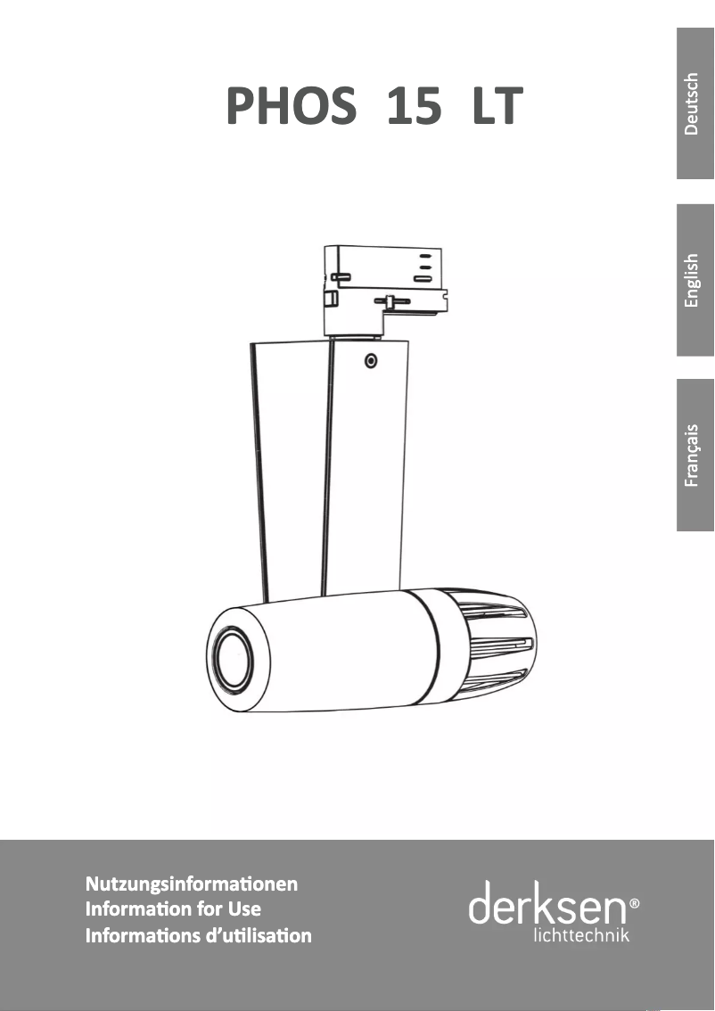 First page image of the manual for PHOS 15 LT