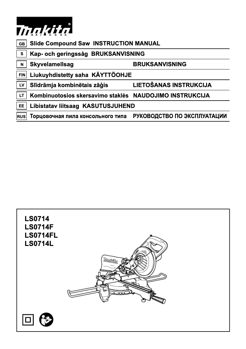 First page image of the manual for LS0714L