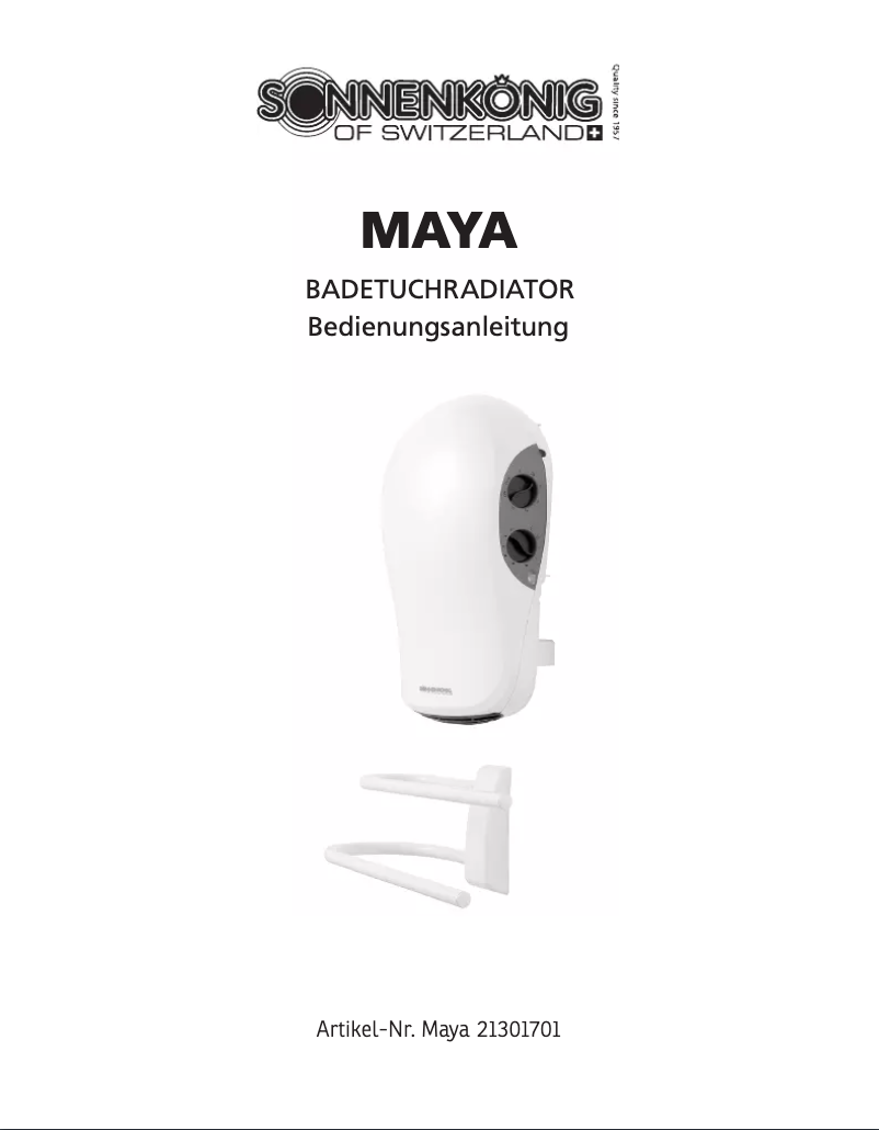 Image de la première page du manuel de l'appareil Maya