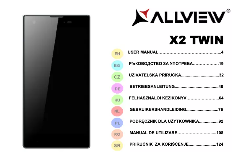 First page image of the manual for X2 Twin