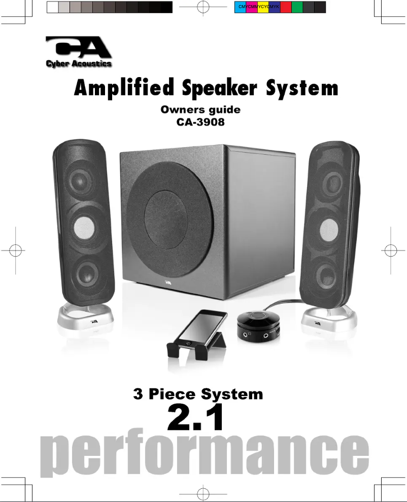 Page 1 of the manual User Manual Cyber Acoustics CA-3908