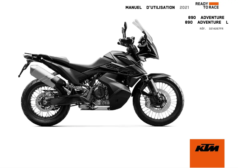 Page 1 of the manual User Manual KTM 890 Adventure L (2021)