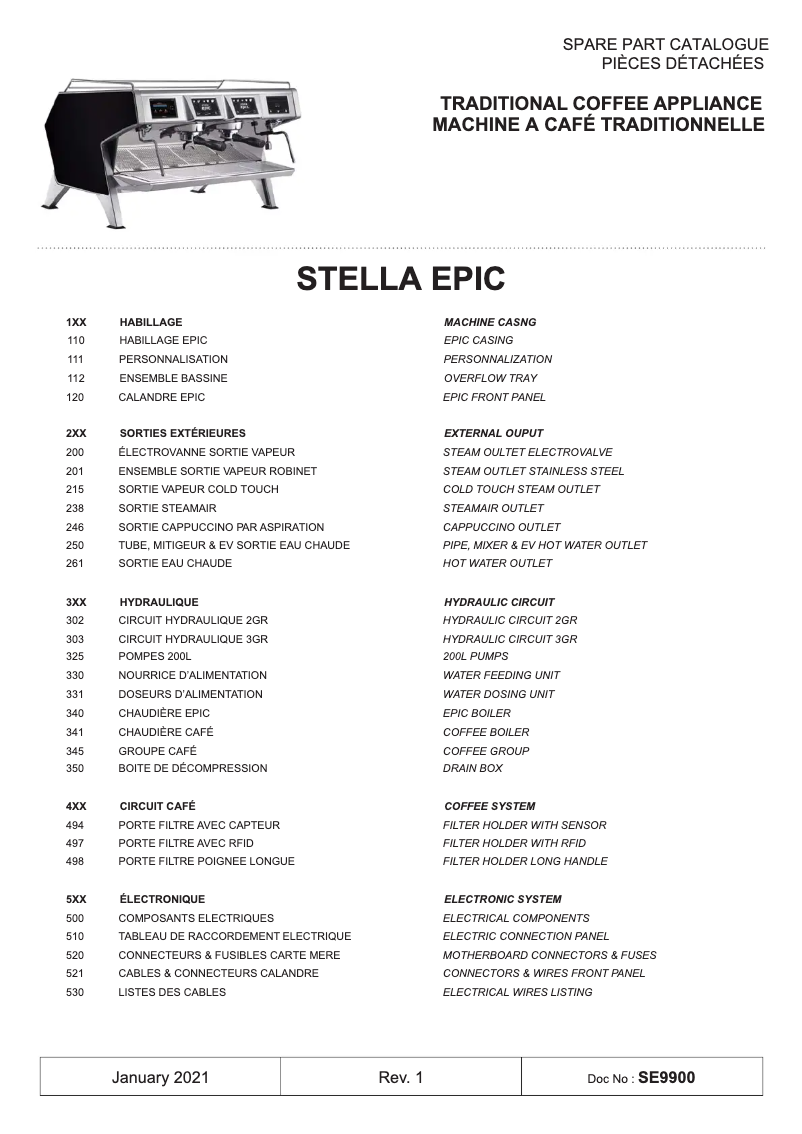 First page image of the manual for STELLA EPIC 3