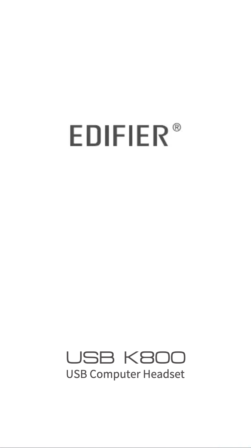 First page image of the manual for USB K800