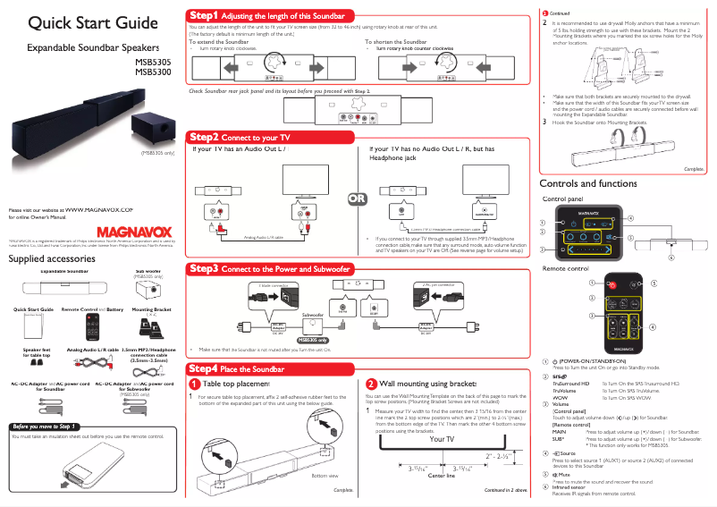 Page 1 of the manual User Manual Magnavox MSB5300