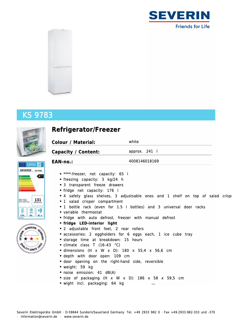 First page image of the manual for KS 9783