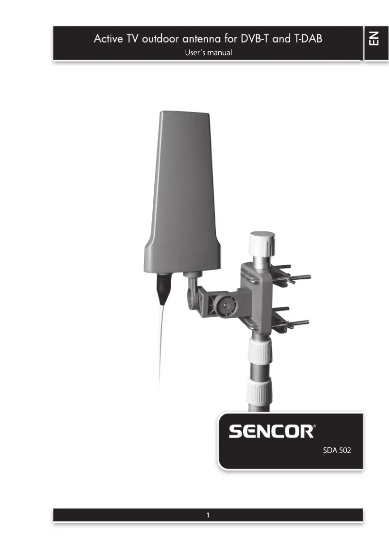 Page 1 of the manual User Manual Sencor SDA 502