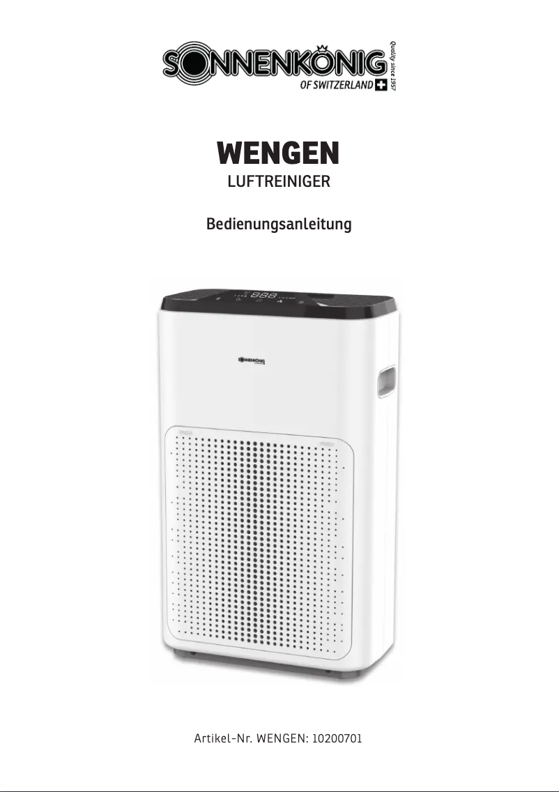 First page image of the manual for Wengen