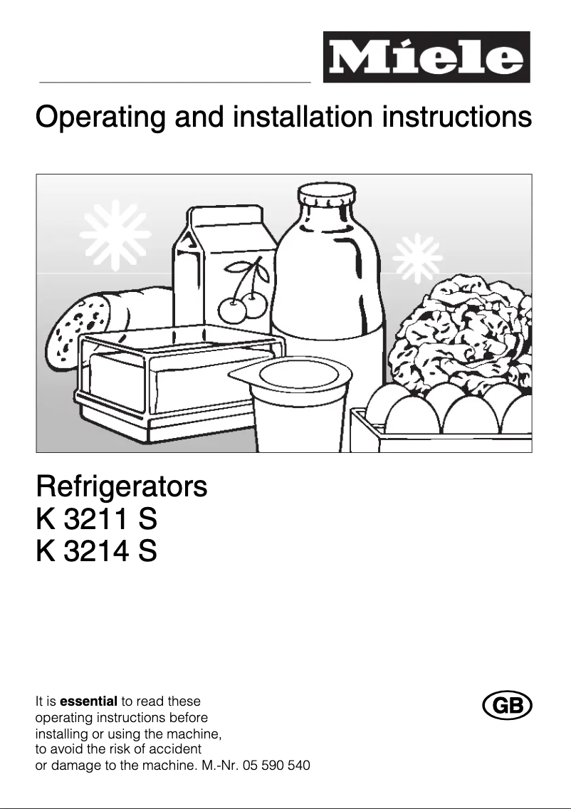 First page image of the manual for K 3211 S