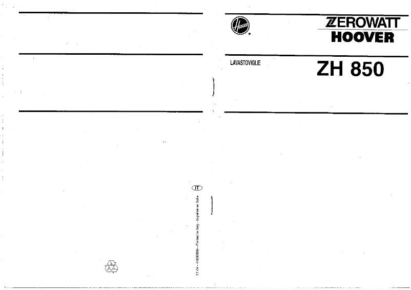 First page image of the manual for ZH 852 SE