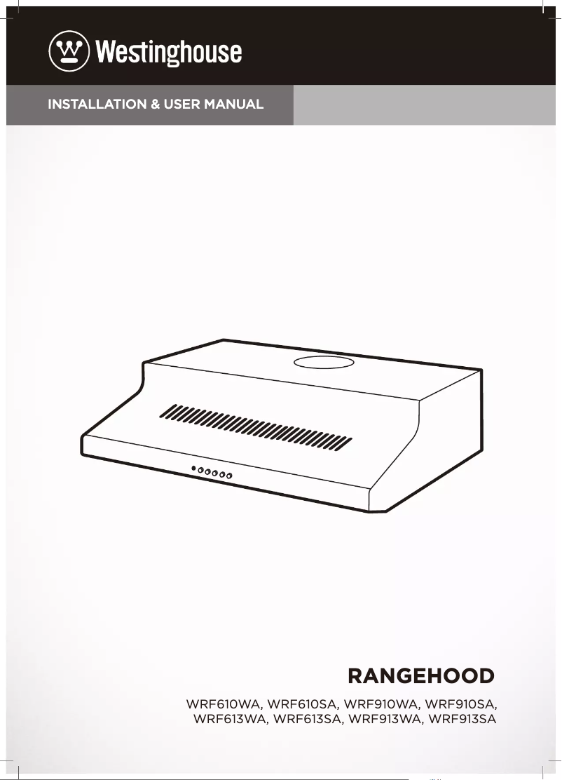 Page 1 of the manual User Manual Westinghouse WRF910WA