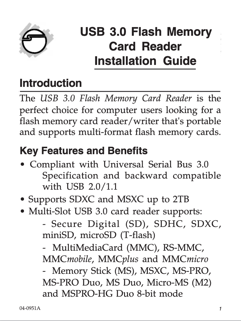 First page image of the manual for JU-MR0E12-S1