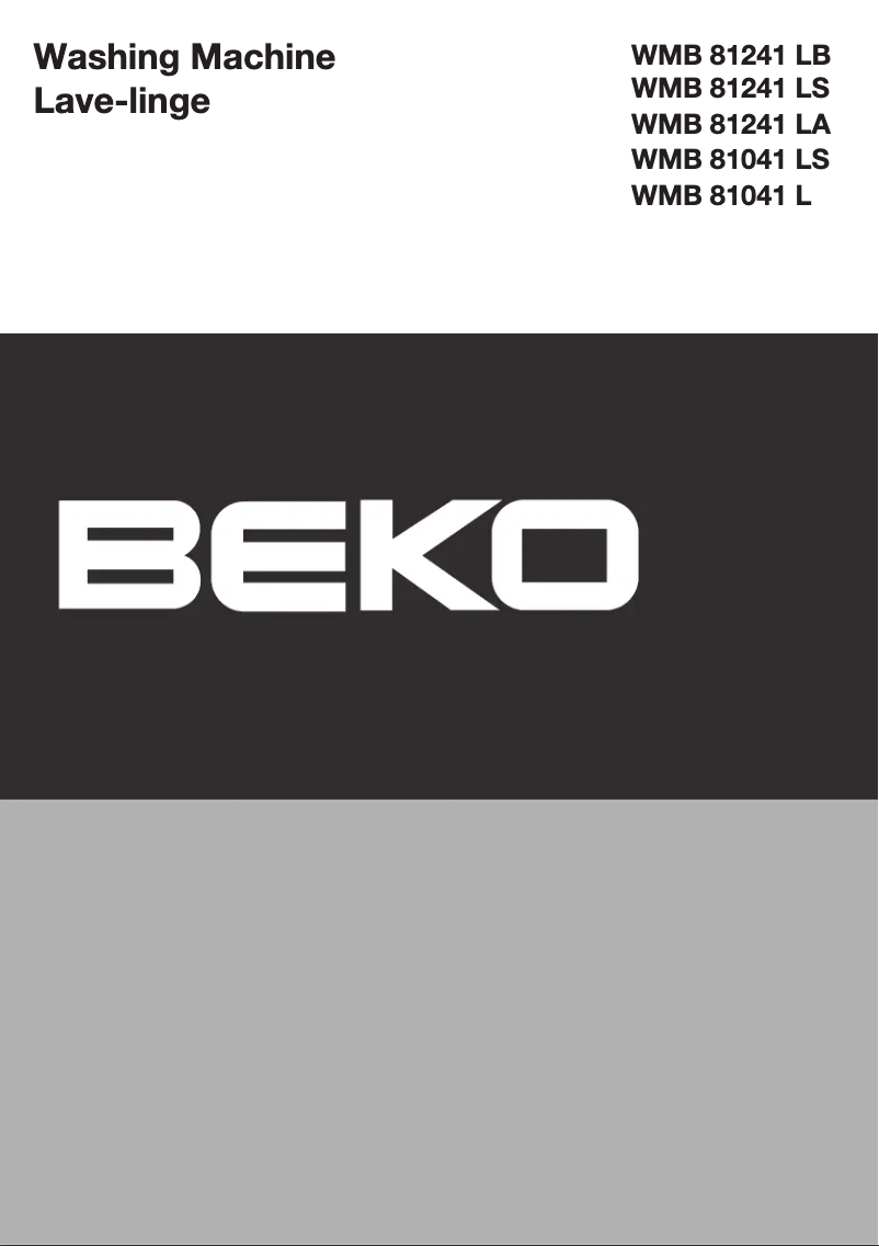 Page 1 of the manual User Manual Beko WMB 81241 LS
