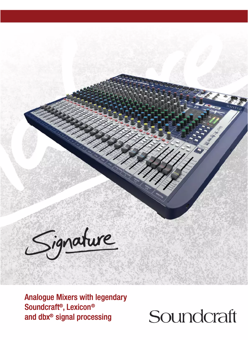 First page image of the manual for Signature 22