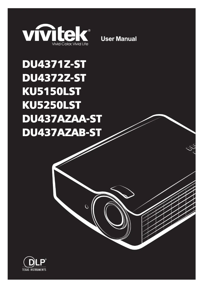 Image de la première page du manuel de l'appareil DU4371Z-ST