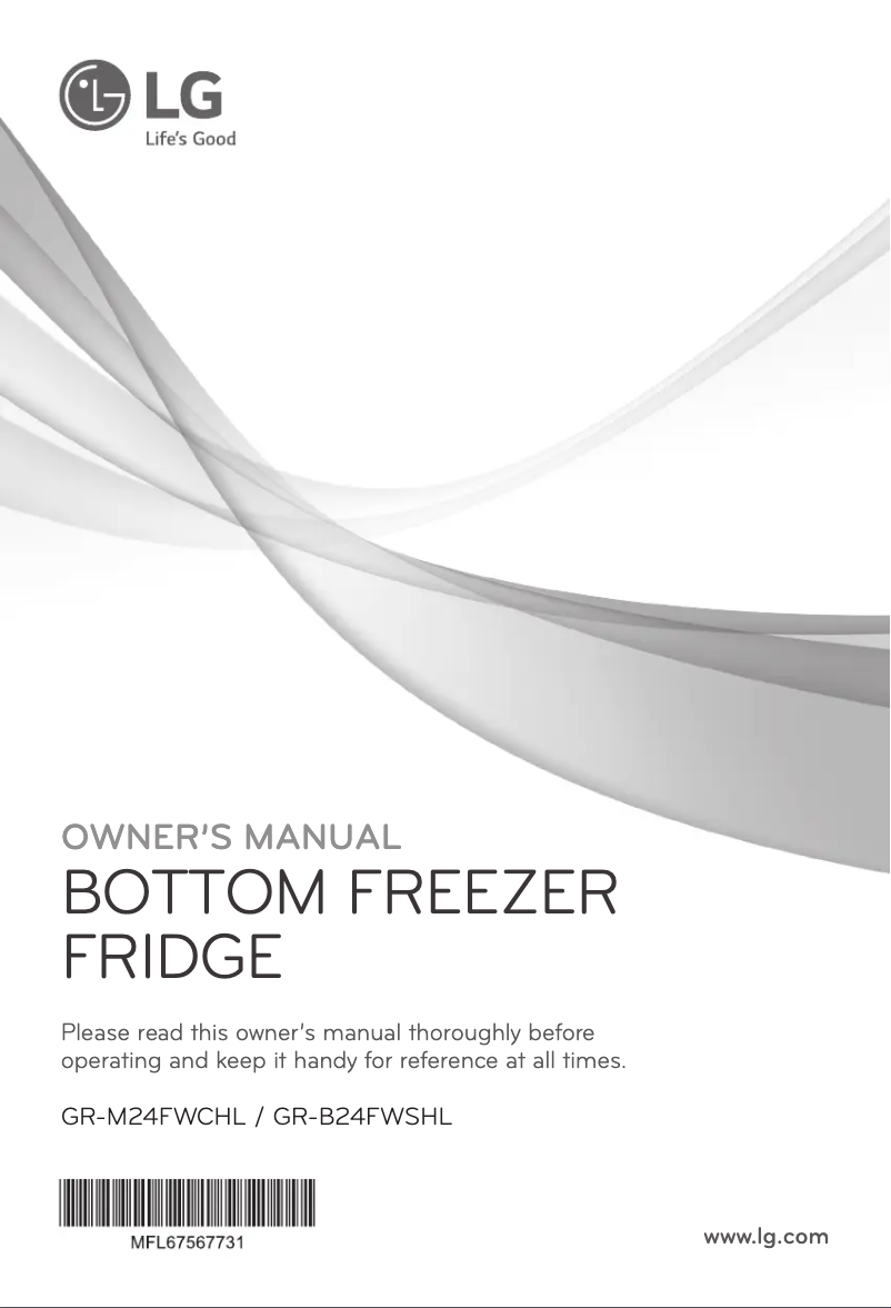 Page 1 of the manual User Manual LG GR-B24FWSHL